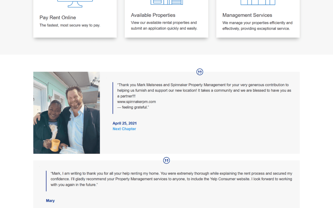 Spinnaker Property Management – Online Marketing